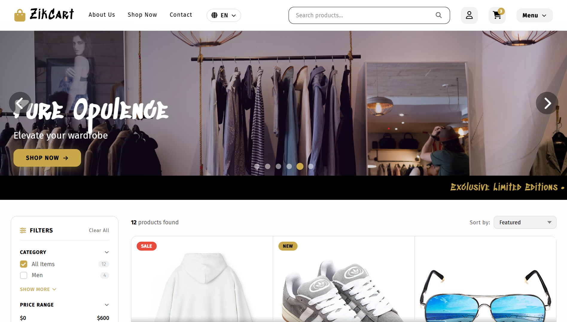 E-Commerce Shopping Site